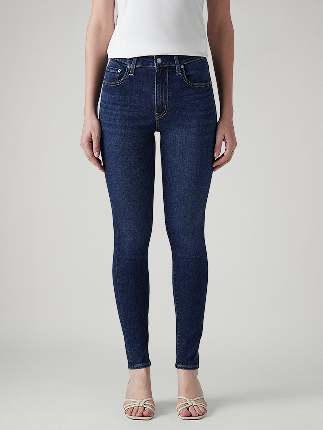 Women's 721 Dark Indigo Skinny Fit High Rise Jeans - Front View