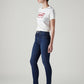 Women's 721 Dark Indigo Skinny Fit High Rise Jeans - Side View