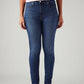Women's 721 Dark Blue Skinny Fit High Rise Jeans - Front View