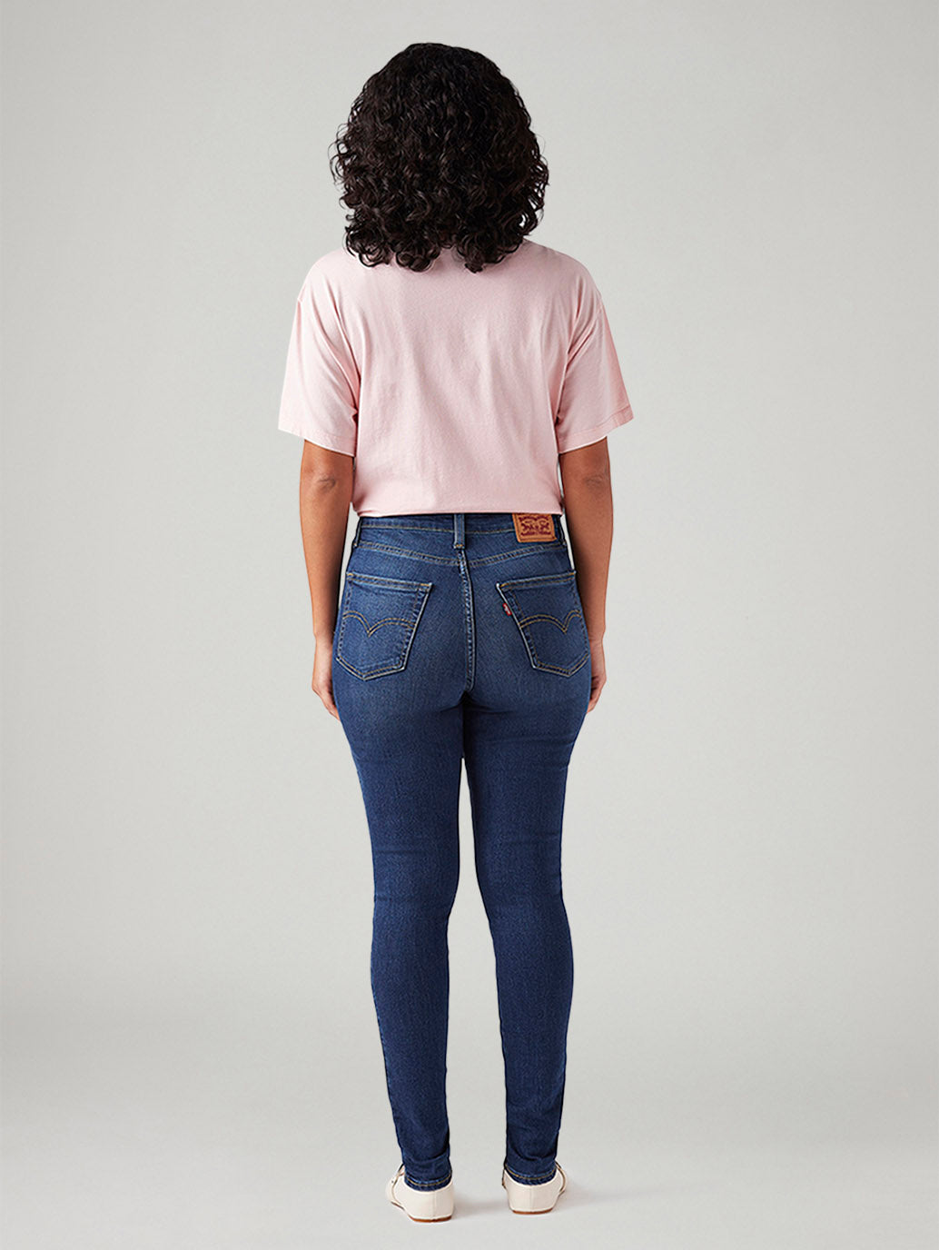 Women's 721 Dark Blue Skinny Fit High Rise Jeans - Back View