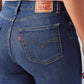 Women's 721 Dark Blue Skinny Fit High Rise Jeans - Detail View