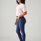 Women's 721 Dark Blue Skinny Fit High Rise Jeans - Side View