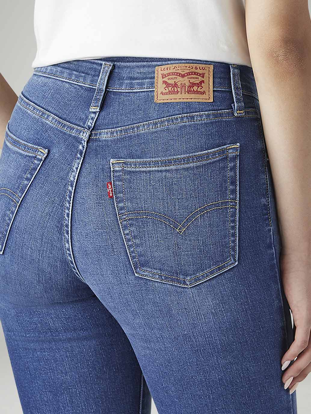Women's 721 Med Indigo Skinny Fit High Rise Jeans - 20 View