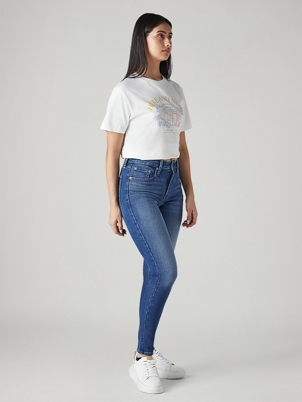 Women's 721 Med Indigo Skinny Fit High Rise Jeans - 20 View