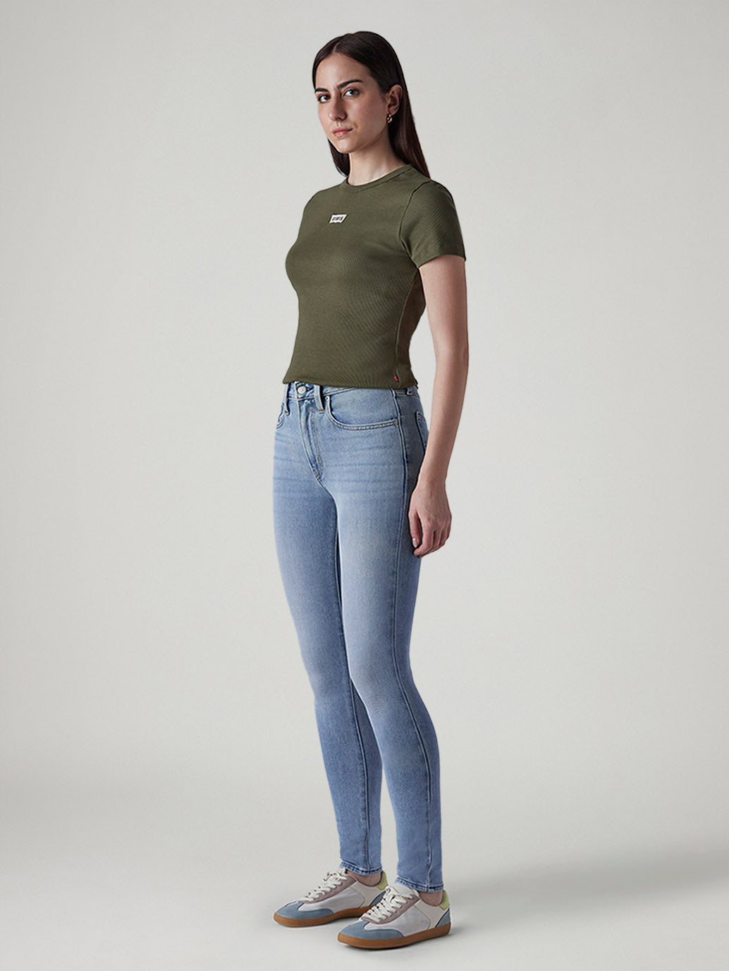 Women's 721 Light Blue Skinny Fit High Rise Jeans - 20 View