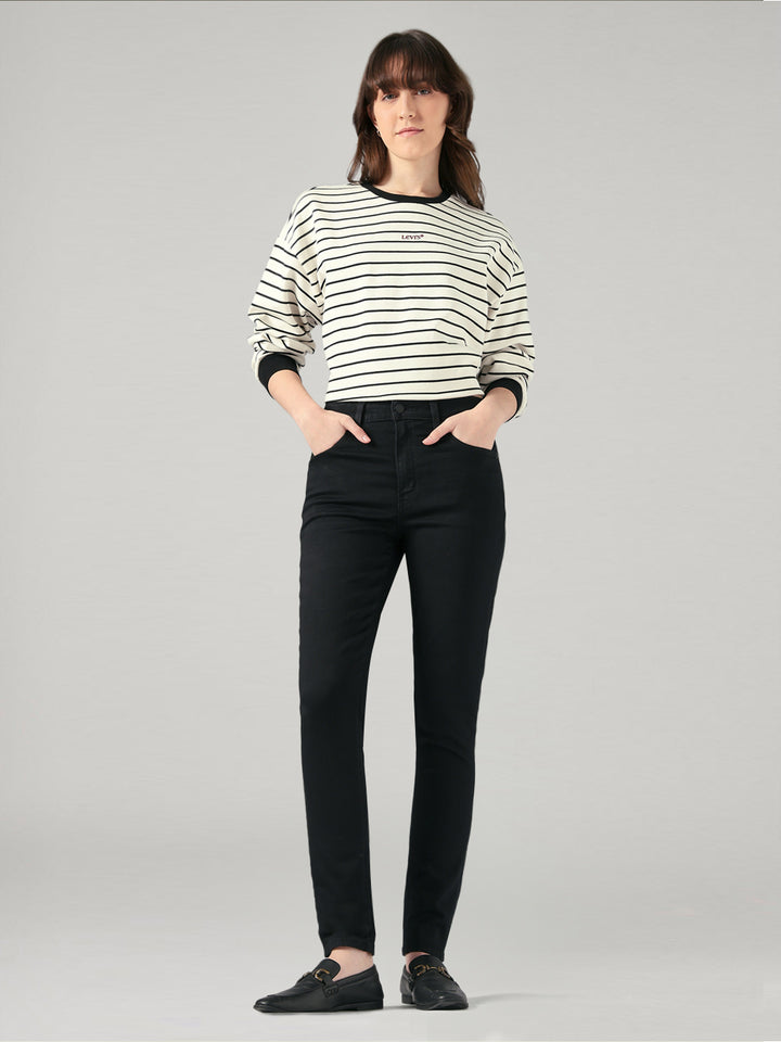 Women's 721 Black Skinny Fit High Rise Jeans