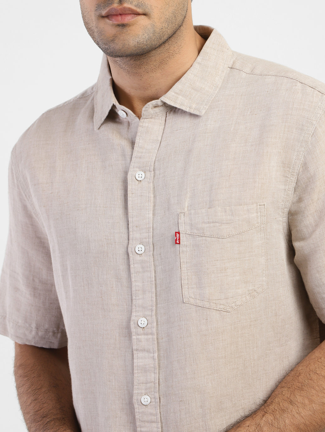 Men's Solid Slim Fit Linen Shirt - aaca5098-3085-422e-bdfd-a7d3bba8fbe4 View