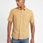 Men's Geometric Print Slim Fit Linen Shirt