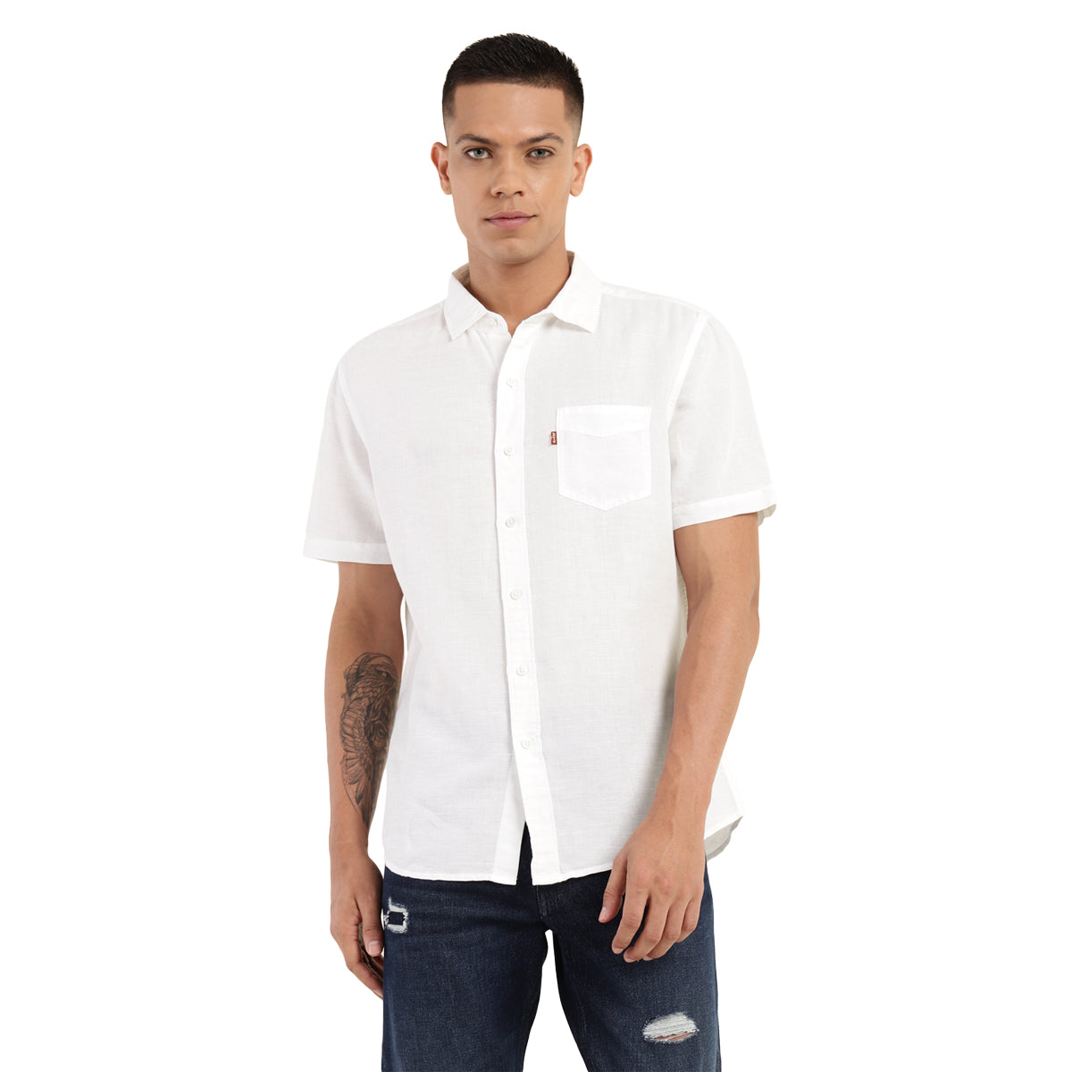 Men's Solid Slim Fit Linen Shirt