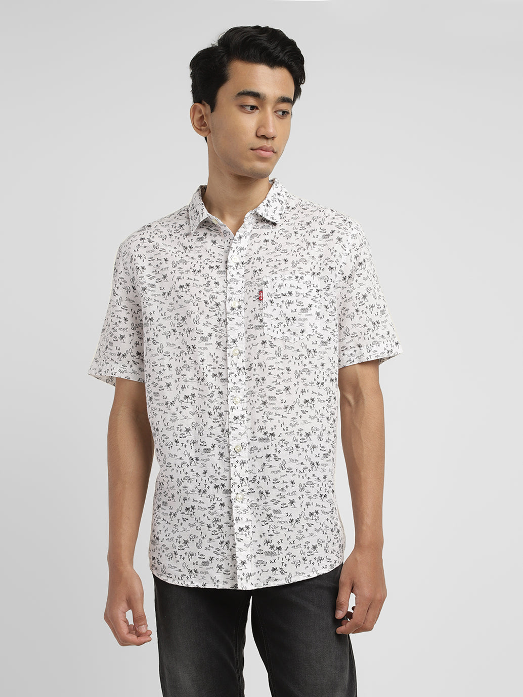 Men's Printed Slim Fit Shirt