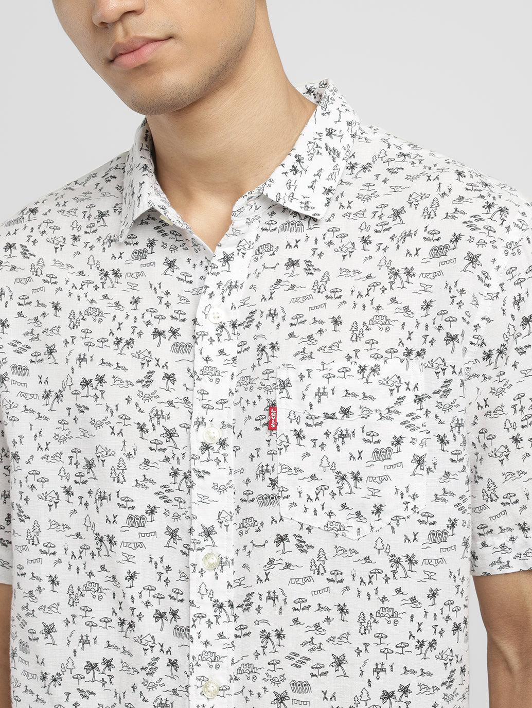 Men's Printed Slim Fit Shirt