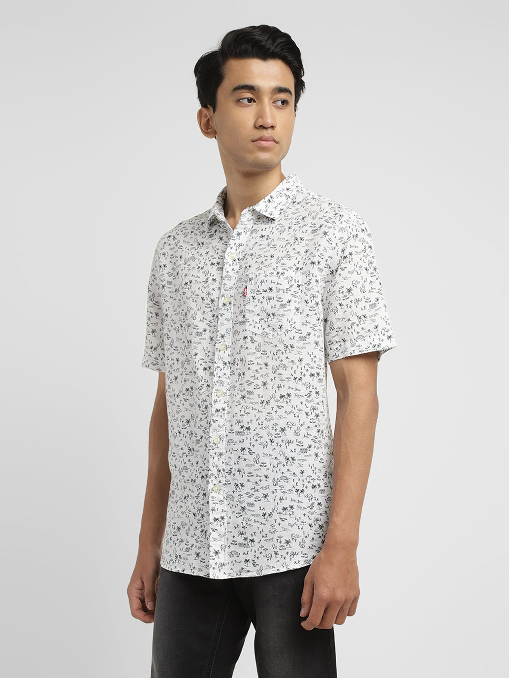 Men's Printed Slim Fit Shirt