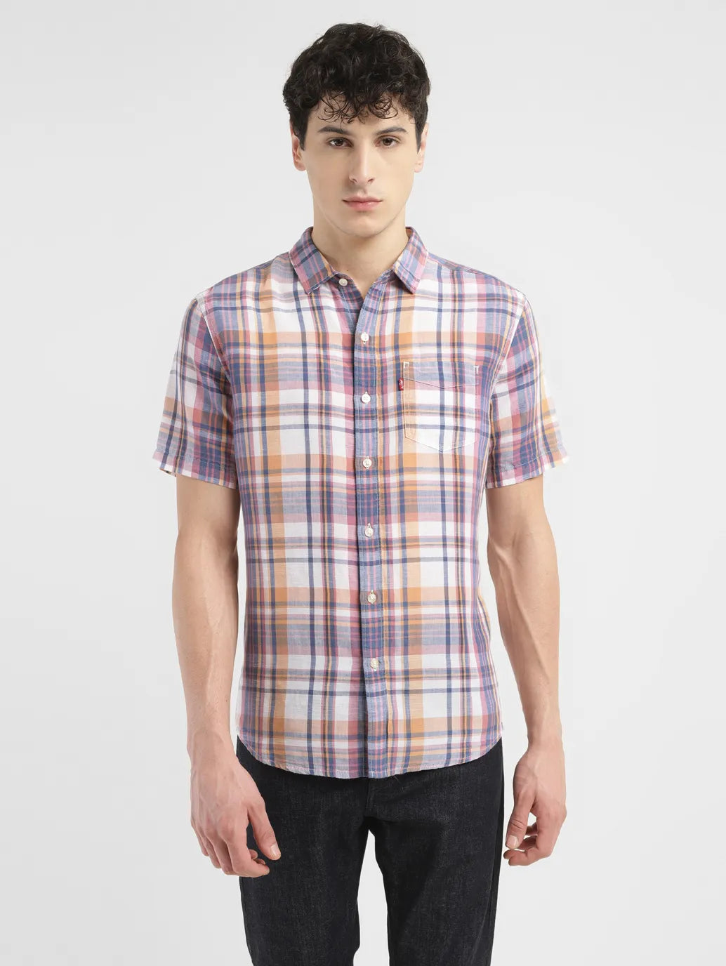 Men's Checkered Spread Slim Fit Shirt