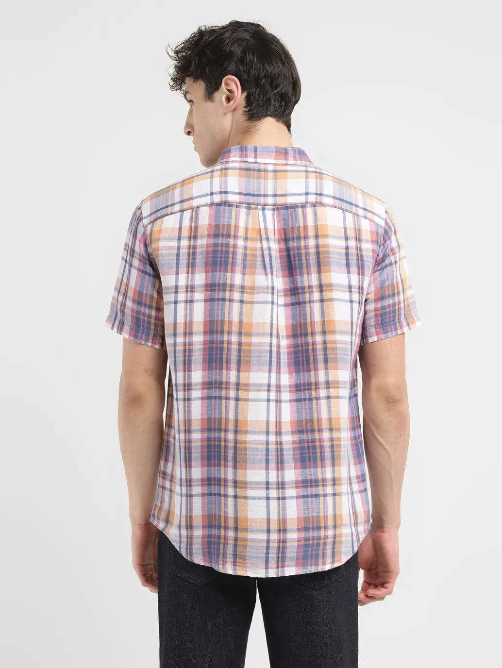 Men's Checkered Spread Slim Fit Shirt