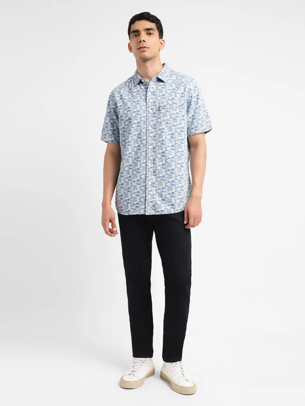 Men's Floral Print Slim Fit Shirt