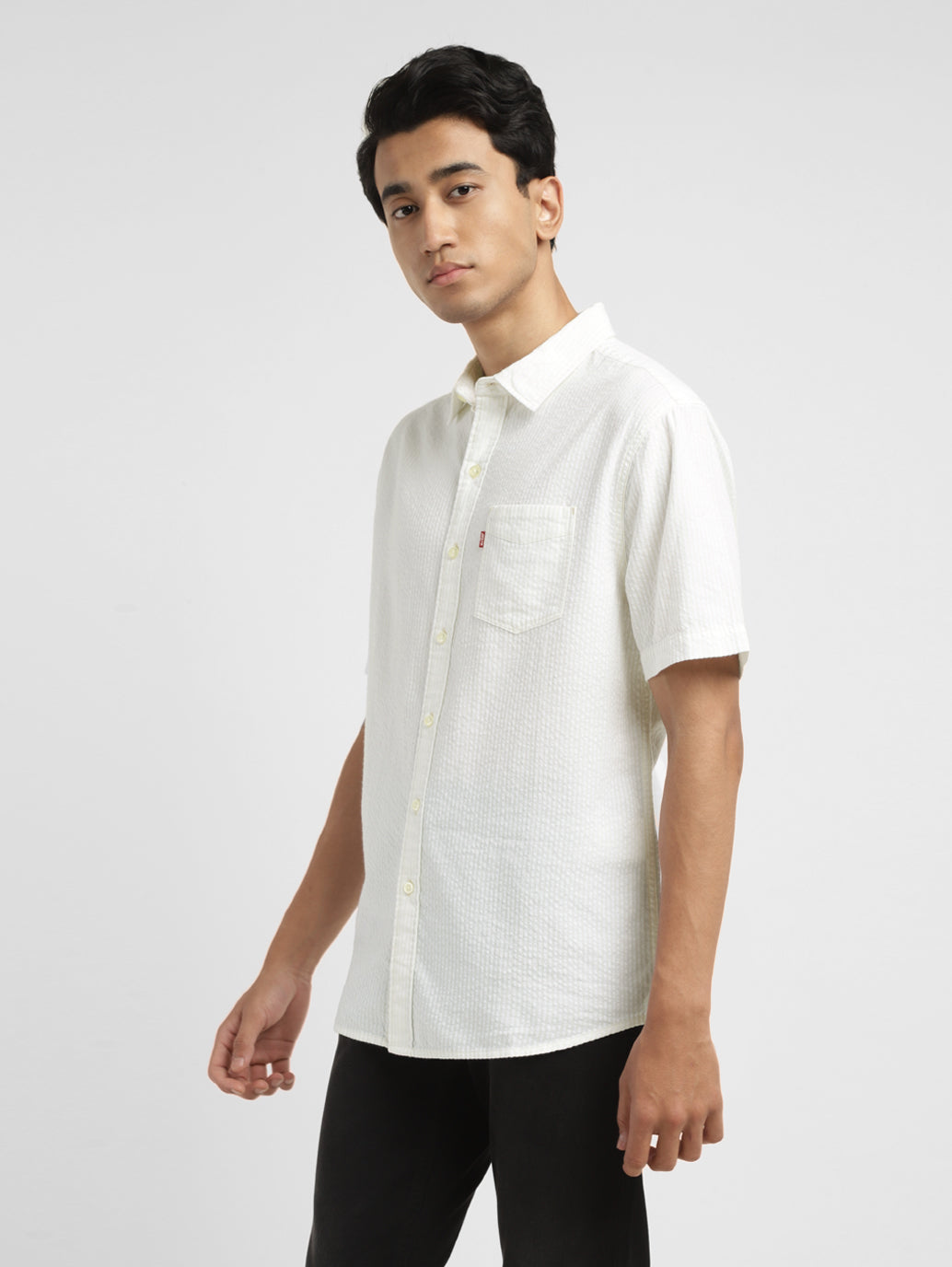 Men's Striped Slim Fit Shirt - d6470d36-02df-42ca-ad94-12f043d20c41 View