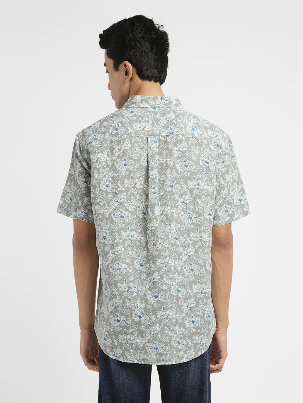 Men's Floral Print Slim Fit Shirt