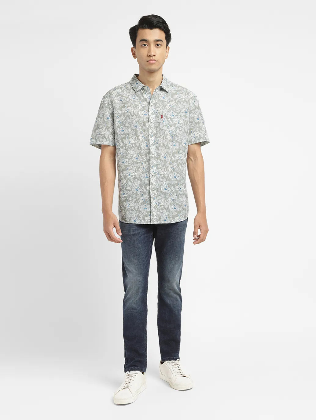 Men's Floral Print Slim Fit Shirt