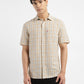Men's Checkered Slim Fit Linen Shirt - 3b08cfa4-8fd6-4014-874a-f0717aa73978 View
