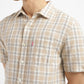 Men's Checkered Slim Fit Linen Shirt - 3e59f148-e7b8-4e11-9d55-1e51412ad146 View