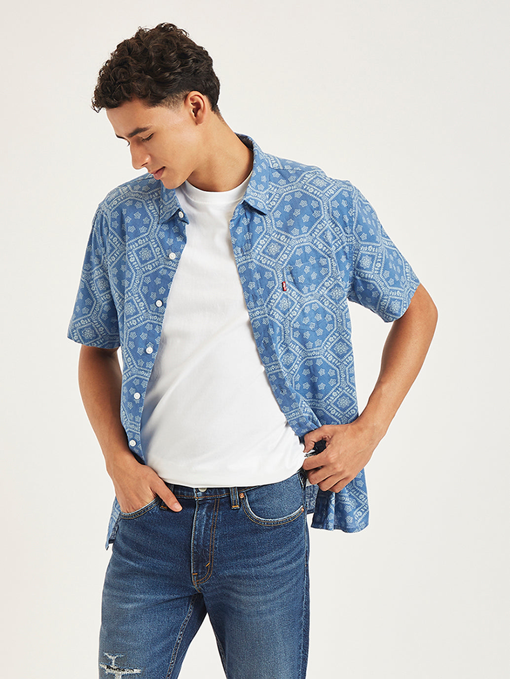 Men's All Over Print Slim Fit Shirt