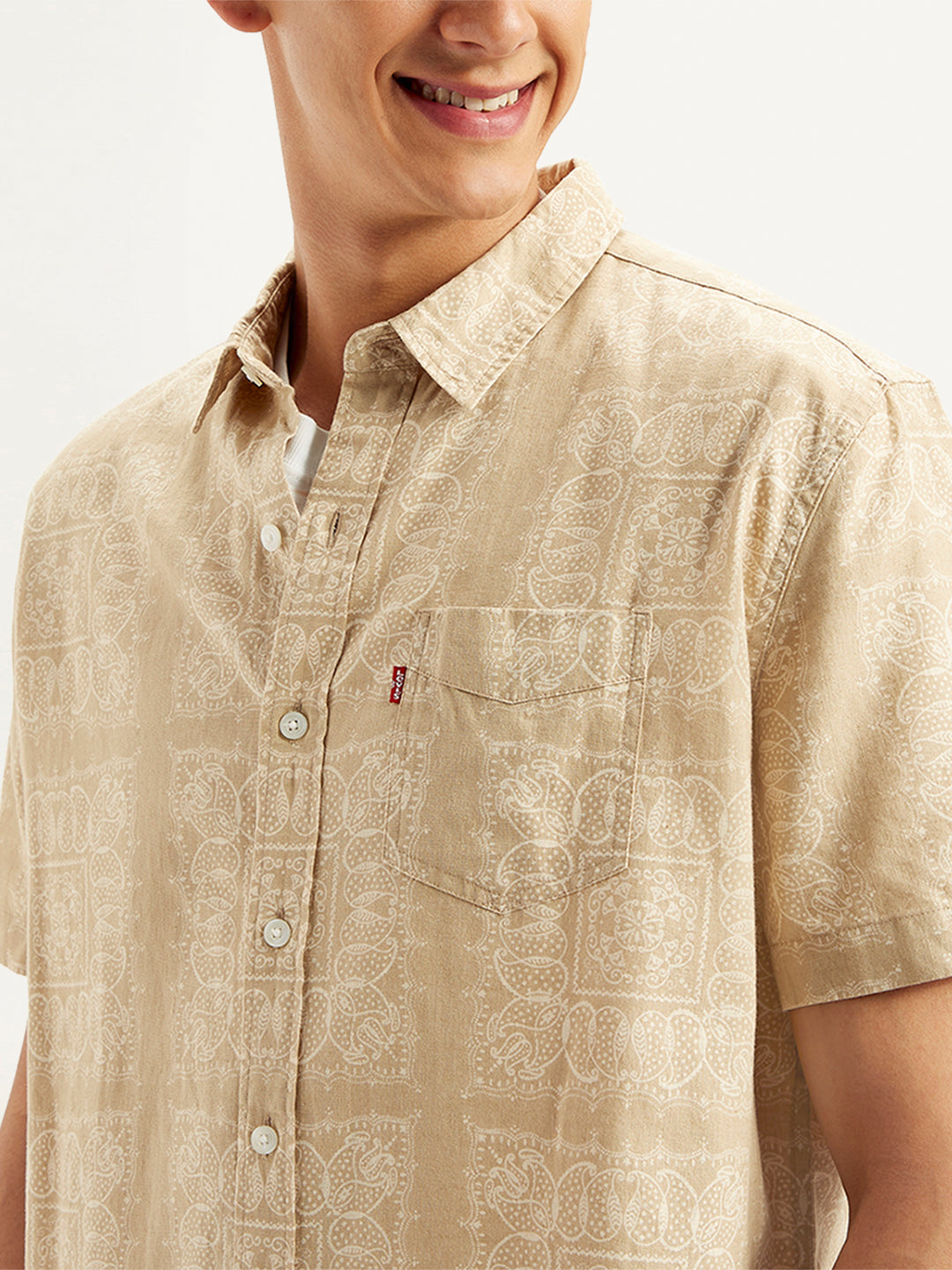 Men's Paisley Print Slim Fit Shirt - 50c59007-2469-4ea7-aa64-a71fe8476d49 View