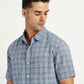 Men's Checkered Spread Collar Shirt