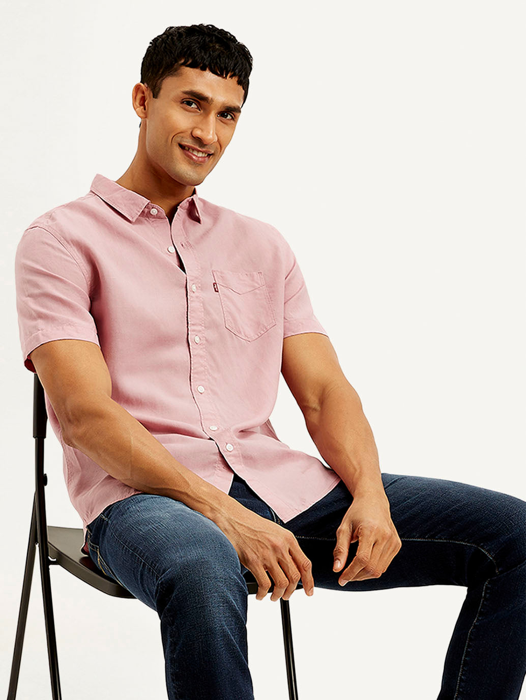 Men's Solid Slim Fit Linen Shirt