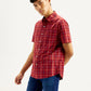 Men's Checkered Spread Collar Shirt - Side View