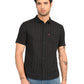 Men's Textured Black Slim Fit Shirt - frount View