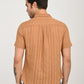 Men's Textured Light Brown Slim Fit Shirt - back View