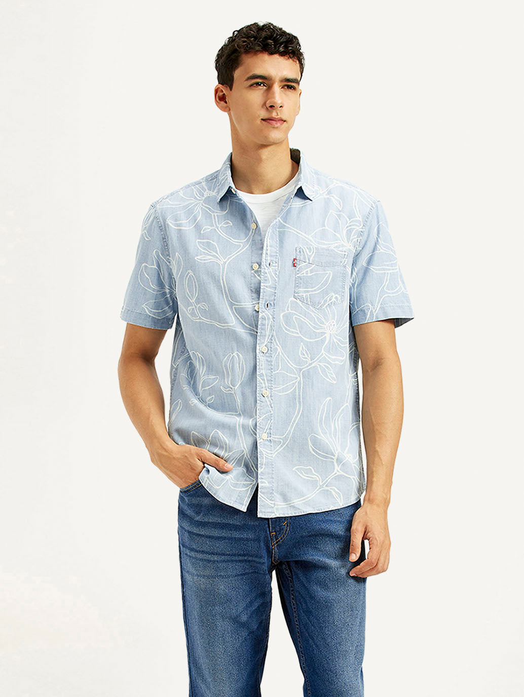 Men's Printed Slim Fit Shirt