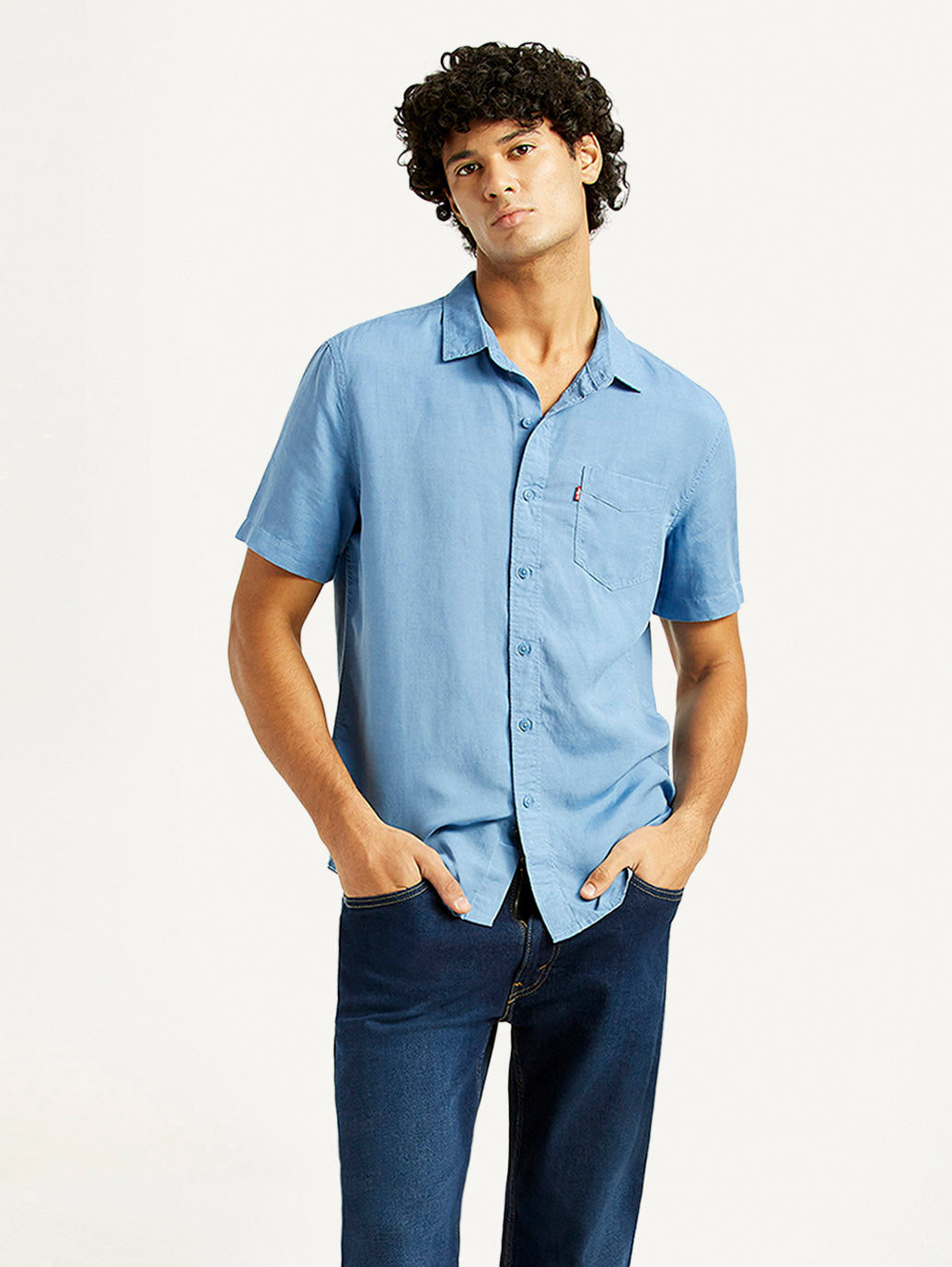 Men's Solid Slim Fit Linen Shirt