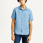 Men's Solid Slim Fit Linen Shirt - Front View