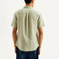 Men's Solid Slim Fit Linen Shirt - Back View