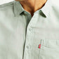 Men's Solid Slim Fit Linen Shirt - Detail View