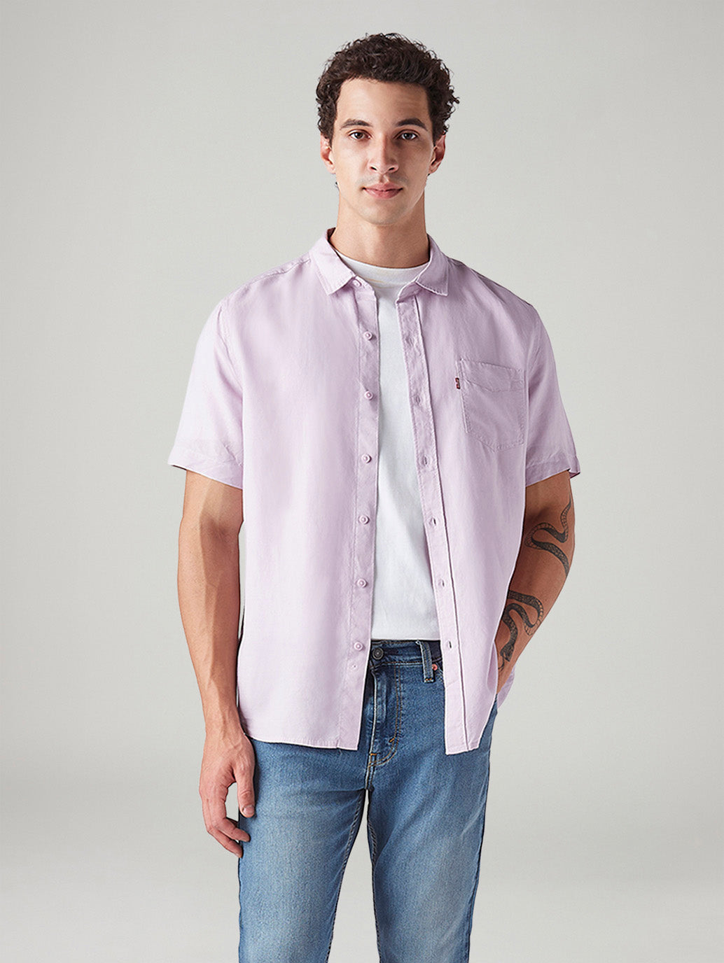 Men's Solid Slim Fit Linen Shirt