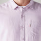 Men's Solid Slim Fit Linen Shirt - Detail View