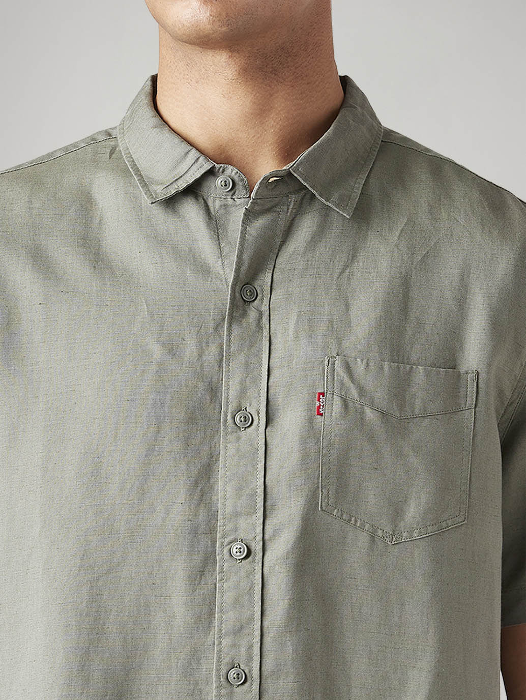 Men's Solid Slim Fit Linen Shirt - 20 View