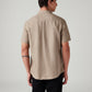Men's Solid Slim Fit Shirt - Back View