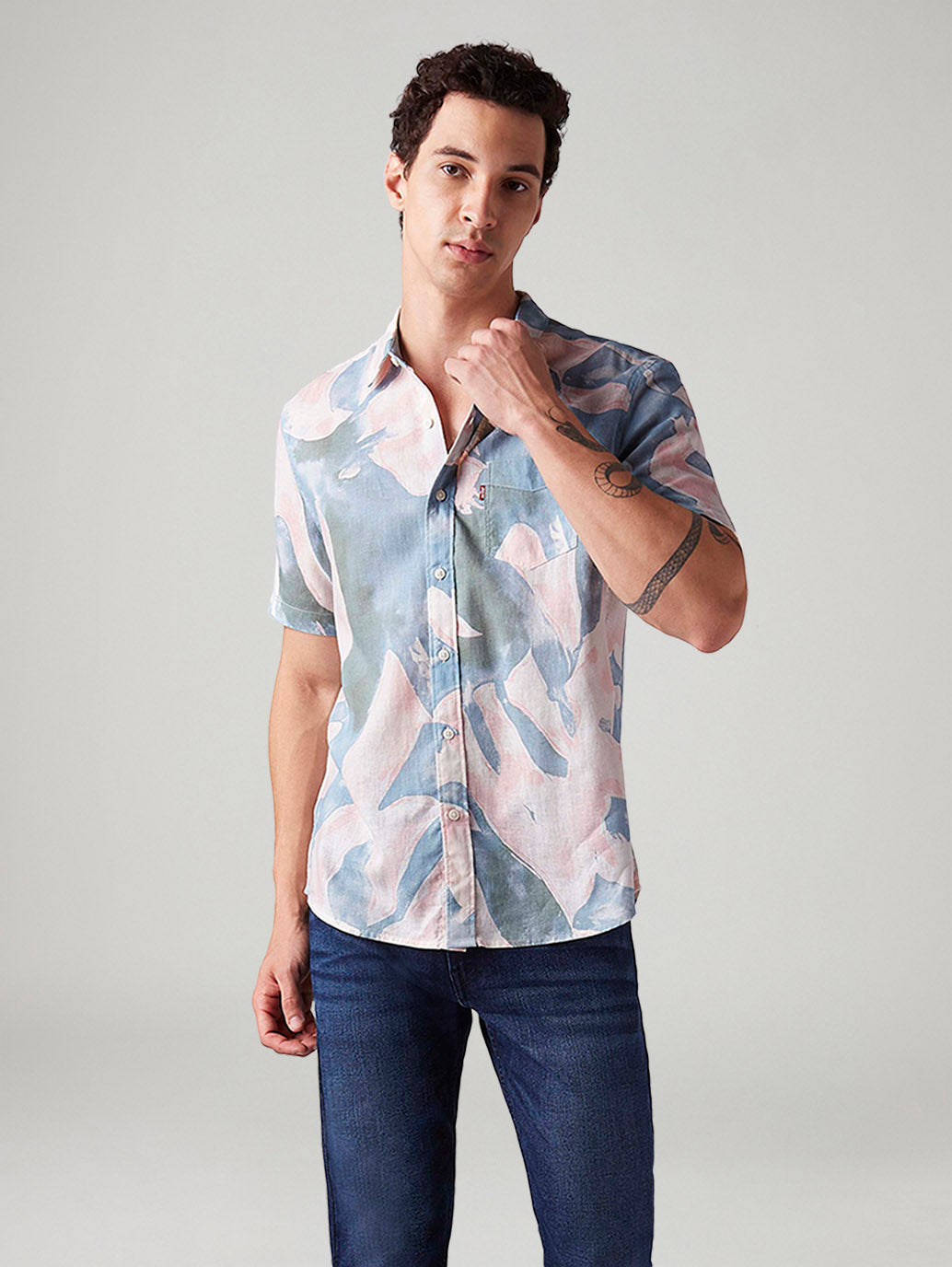 Men's Abstract Slim Fit Shirt - Styleshot View