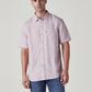 Men's Solid Slim Fit Linen Shirt - Front View