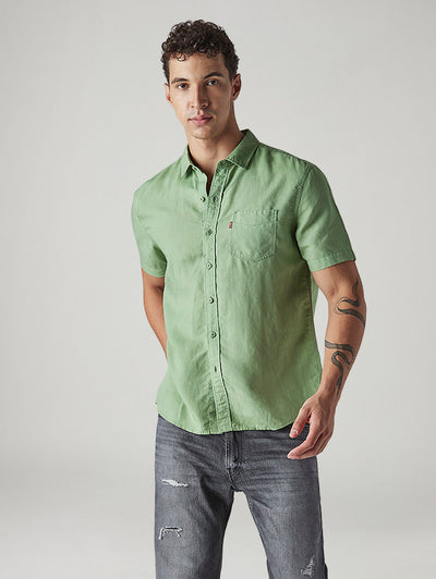 levi's Men's Solid Slim Fit Linen Shirt-picture-35