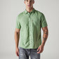 Men's Solid Slim Fit Linen Shirt - Front View