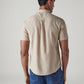 Men's Solid Slim Fit Linen Shirt - Back View