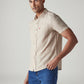 Men's Solid Slim Fit Linen Shirt - Side View