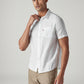 Men's Solid Slim Fit Linen Shirt - Side View