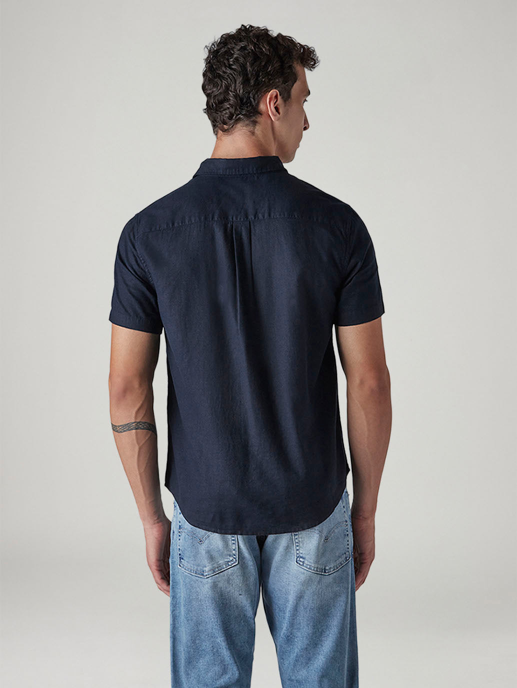 Men's Solid Slim Fit Linen Shirt - 20 View