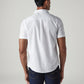 Men's Solid Slim Fit Oxford Shirt - Back View