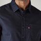 Men's Solid Slim Fit Oxford Shirt - Detail View
